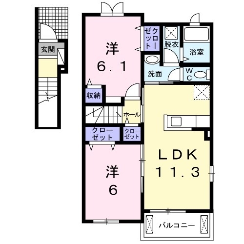 2階の間取り図