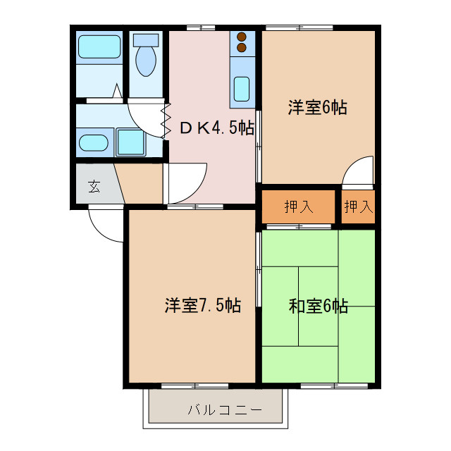 2階の間取り図