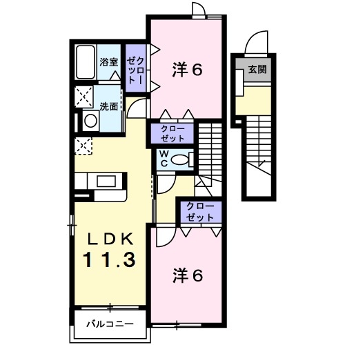 2階の間取り図