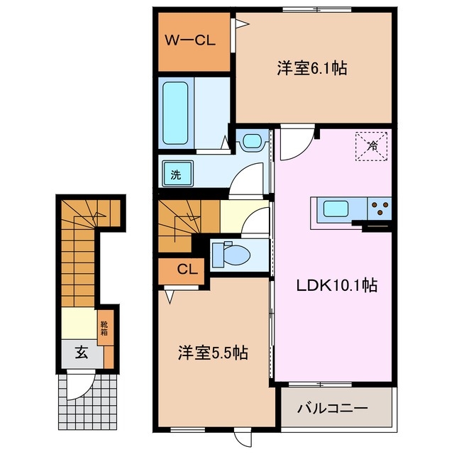 2階の間取り図