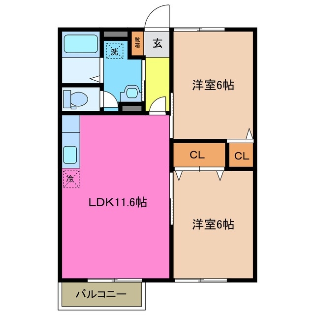 2階の間取り図