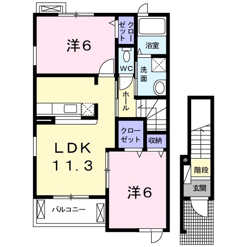 2階の間取り図