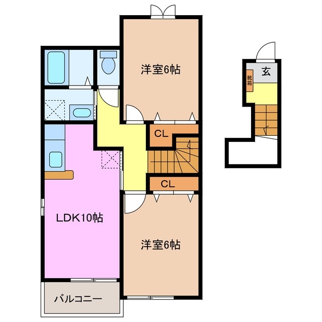 2階の間取り図