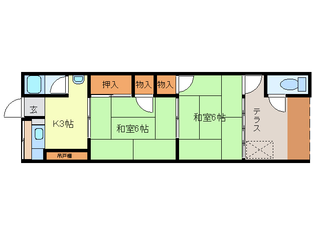 2階の間取り図