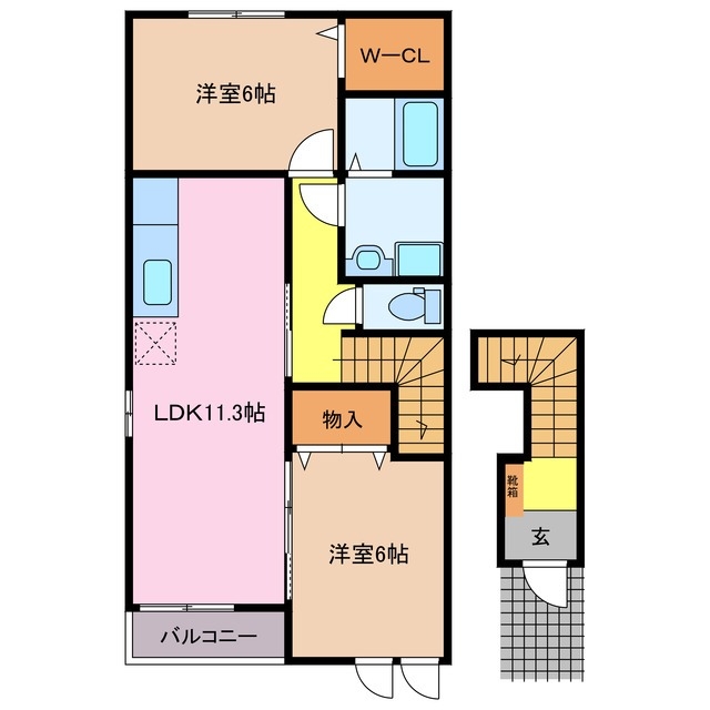 2階の間取り図