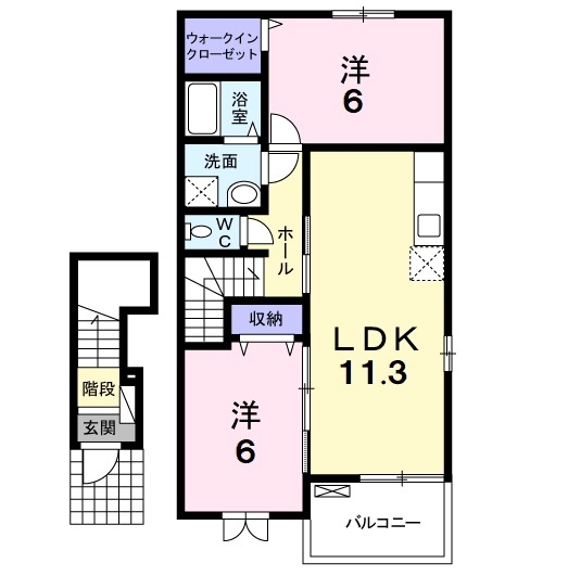2階の間取り図