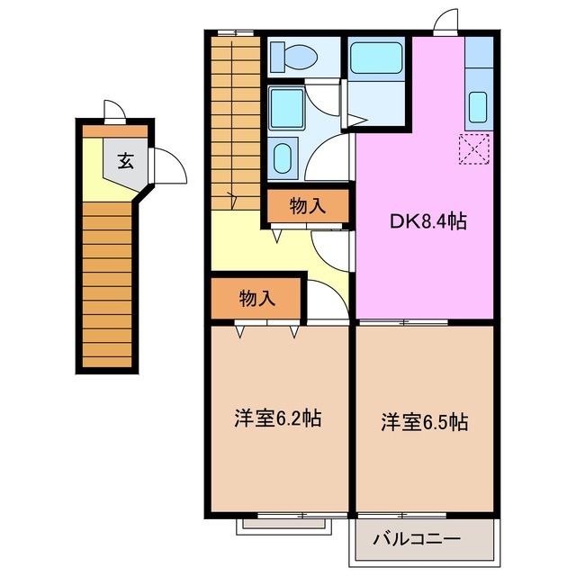 2階の間取り図