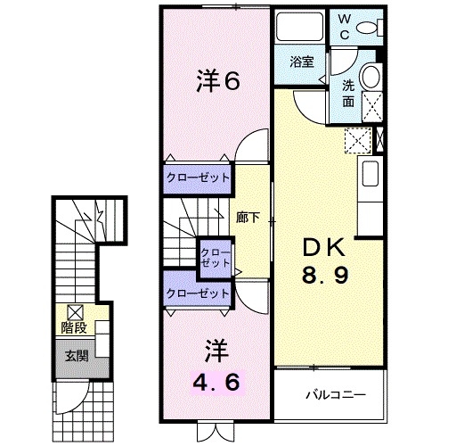 2階の間取り図