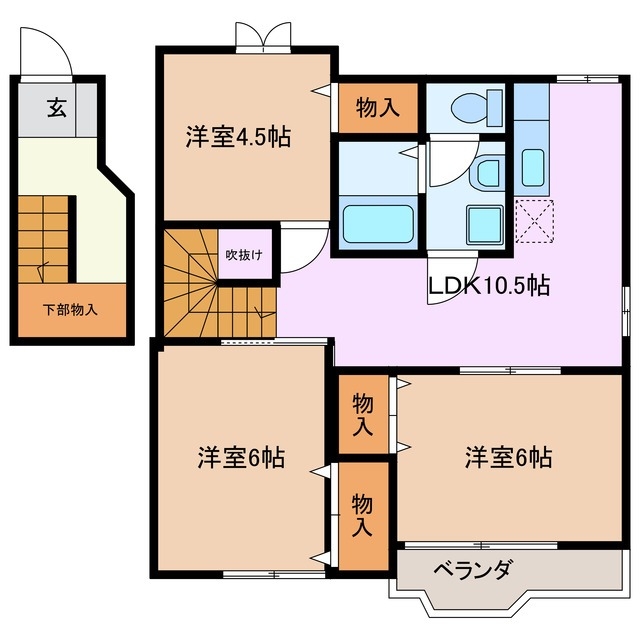 2階の間取り図