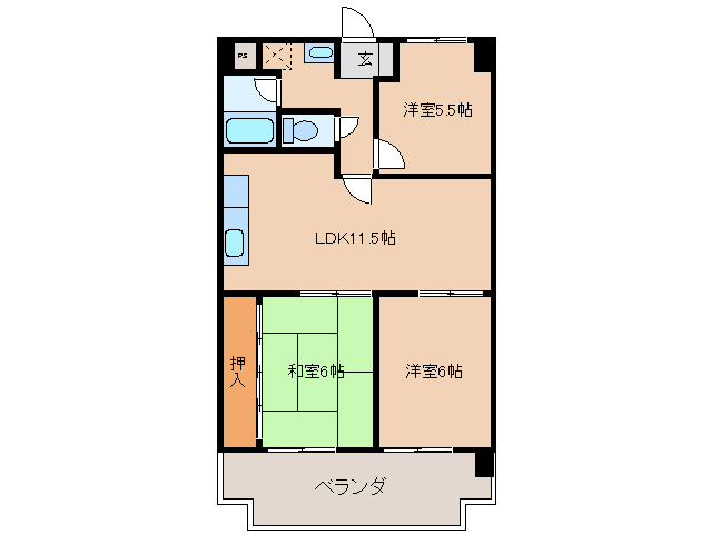 2階の間取り図