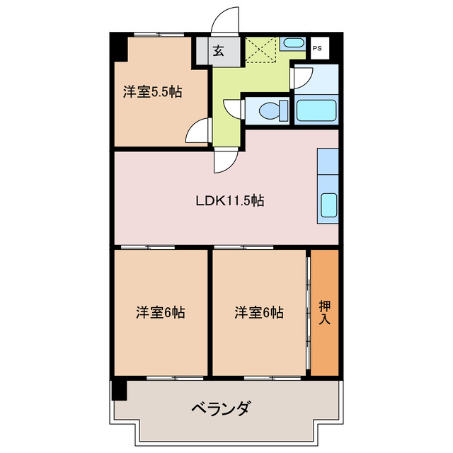 2階の間取り図