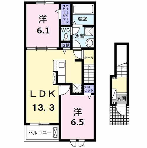2階の間取り図