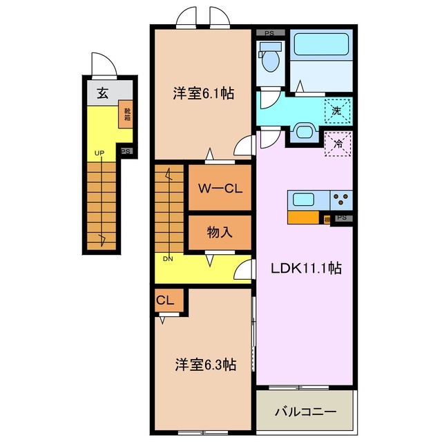 2階の間取り図