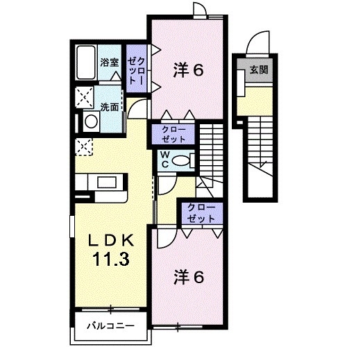 2階の間取り図