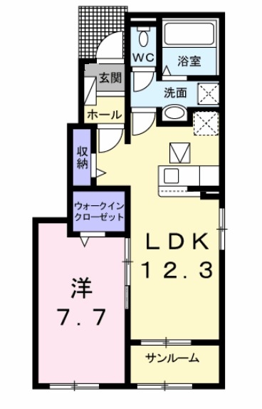 1階の間取り図