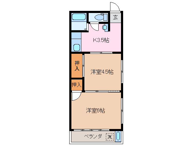 2階の間取り図