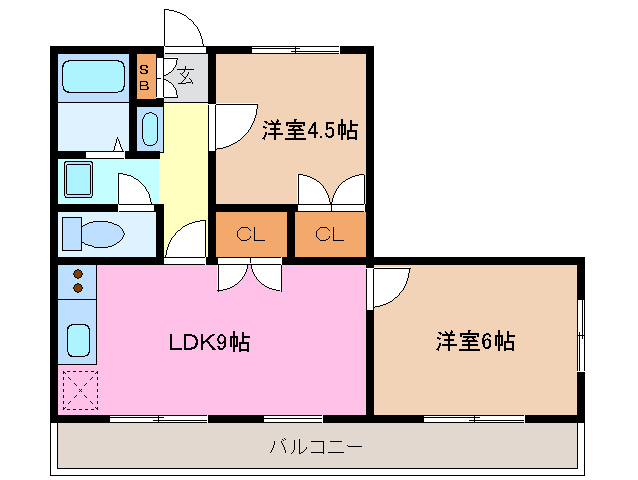 2階の間取り図