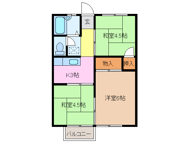 2階の間取り図