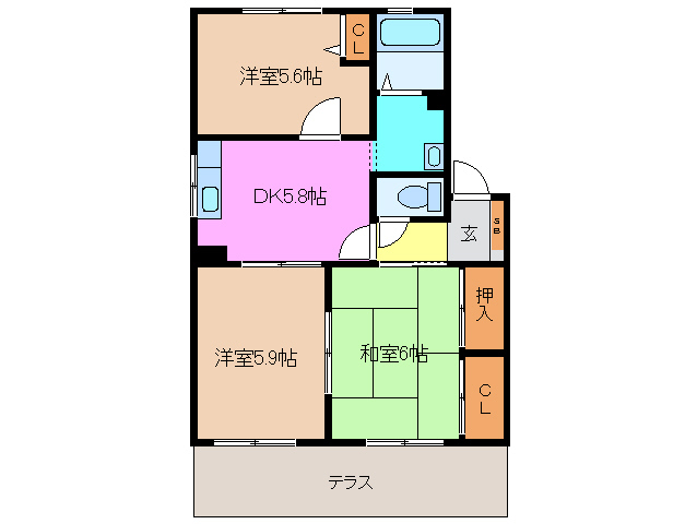 1階の間取り図