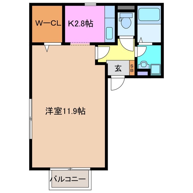 2階の間取り図
