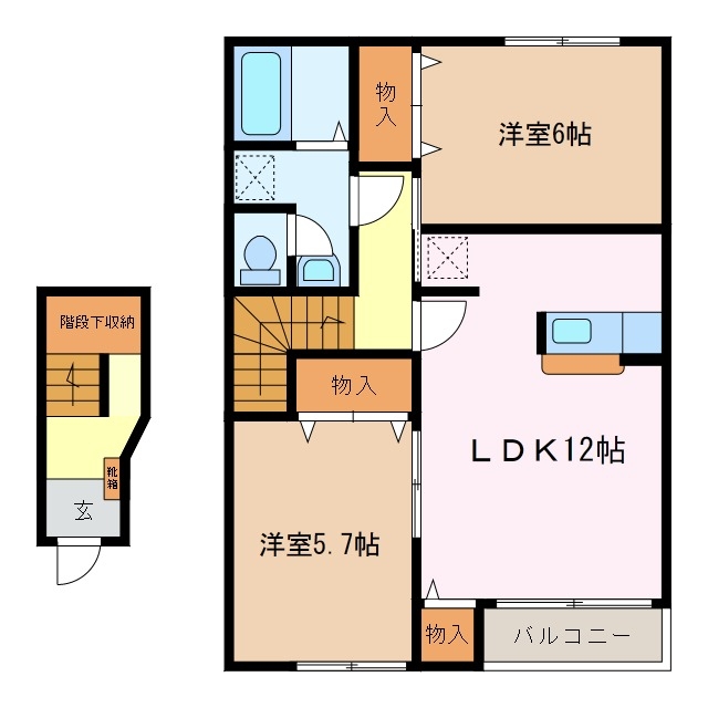 2階の間取り図