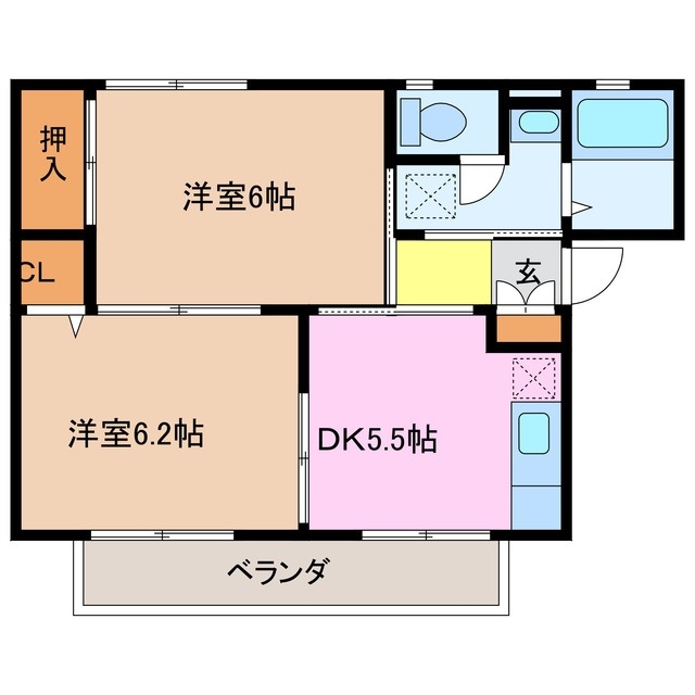 2階の間取り図