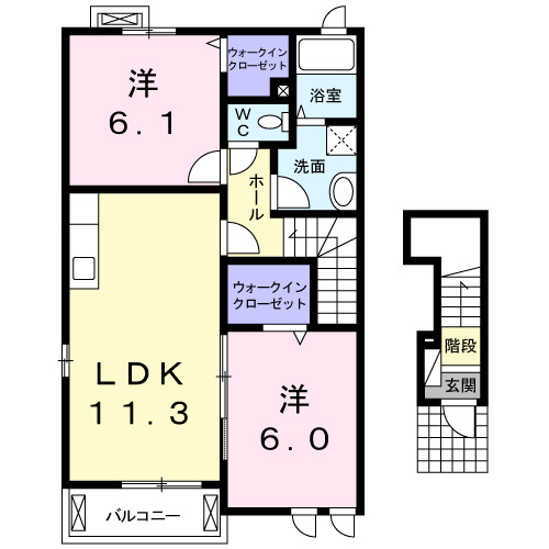 2階の間取り図