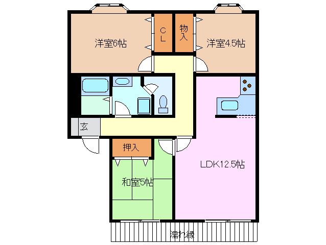 1階の間取り図
