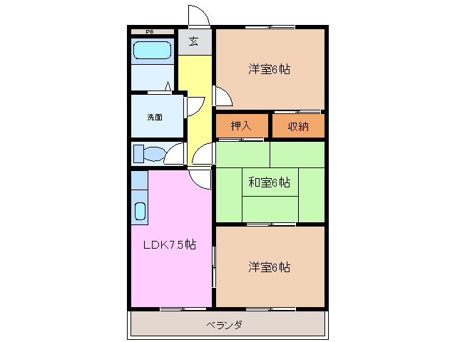 1階の間取り図