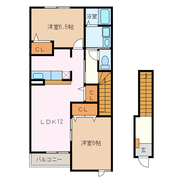 2階の間取り図