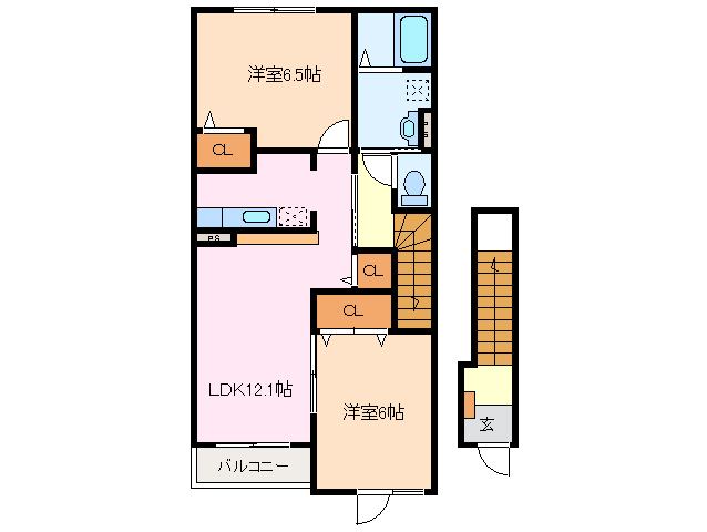 2階の間取り図