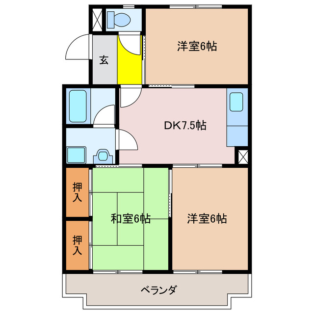 2階の間取り図