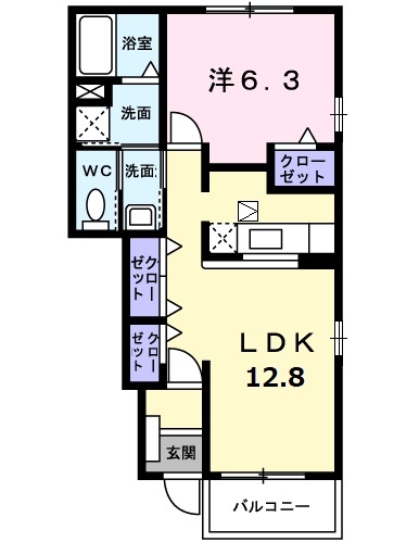 1階の間取り図