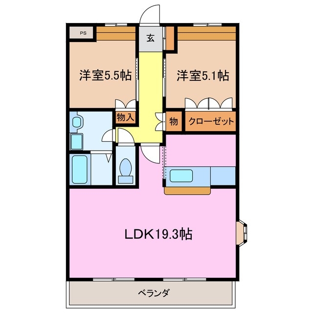 2階の間取り図
