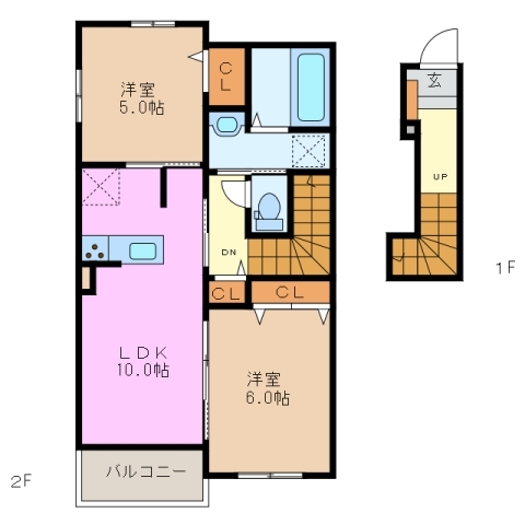 2階の間取り図