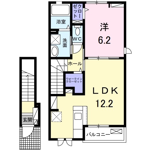 2階の間取り図