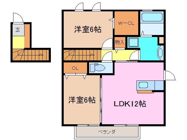 2階の間取り図