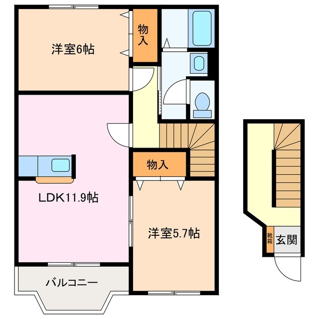 2階の間取り図