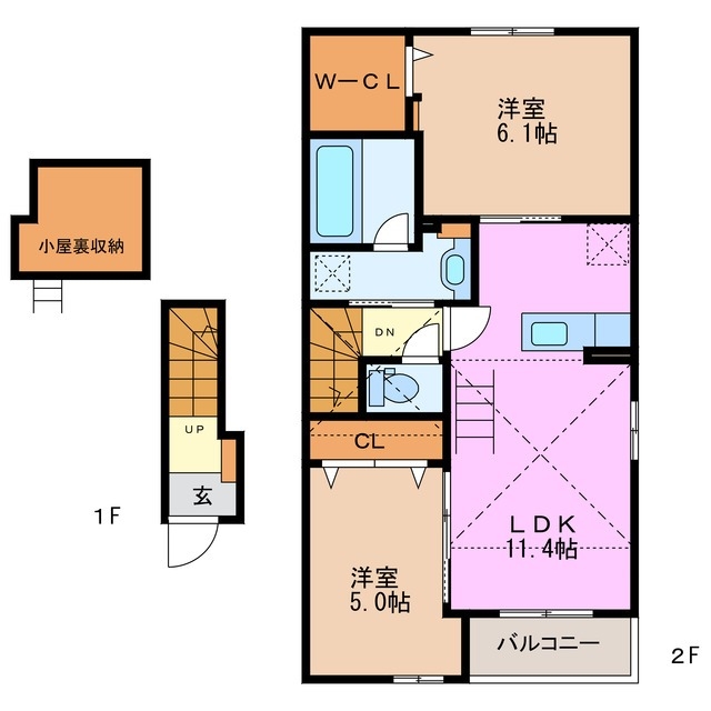 2階の間取り図