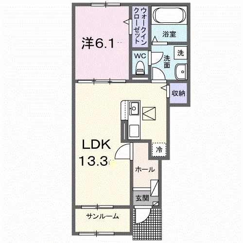 1階の間取り図
