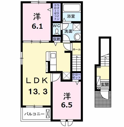 2階の間取り図