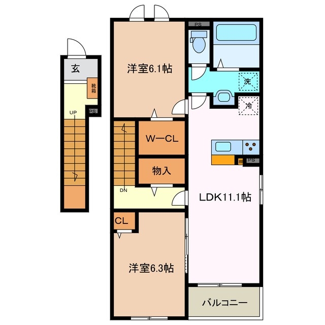 2階の間取り図