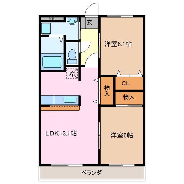 2階の間取り図