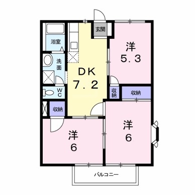 2階の間取り図