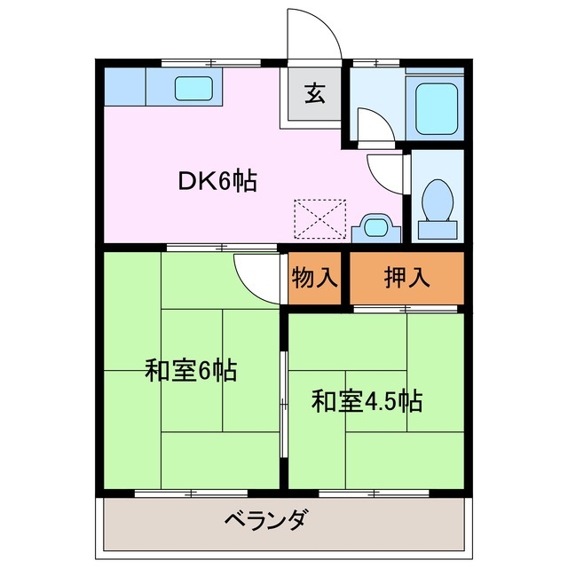 2階の間取り図