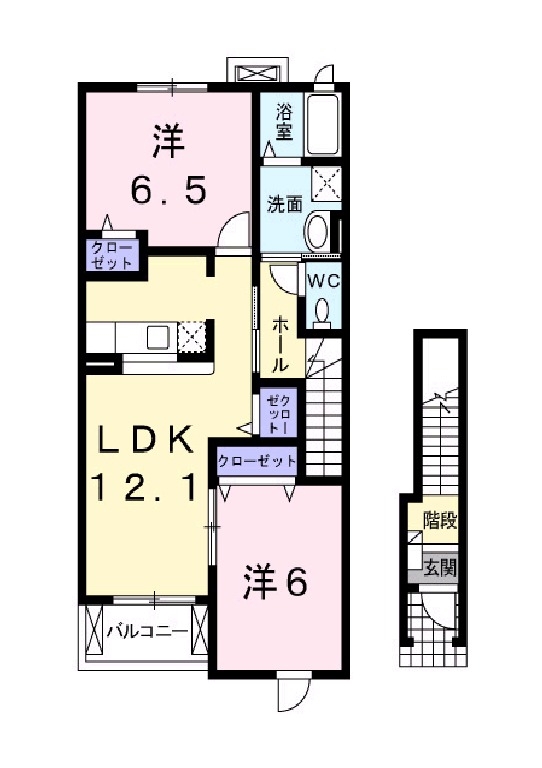 2階の間取り図