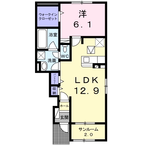 1階の間取り図
