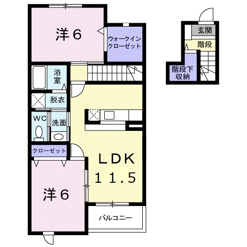 2階の間取り図