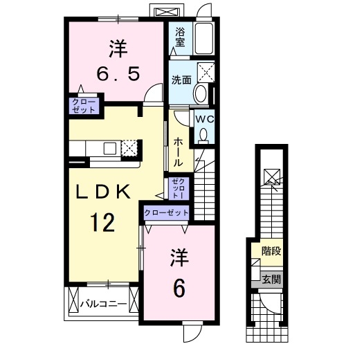 2階の間取り図