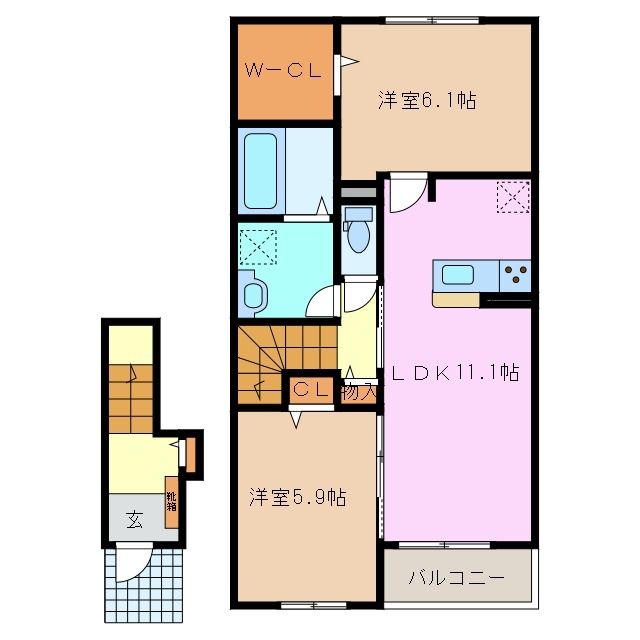 2階の間取り図